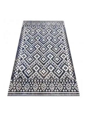 Moderní kusový koberec MUNDO E0561 outdoor geometrický 3D modrý béžový Certifikovaný