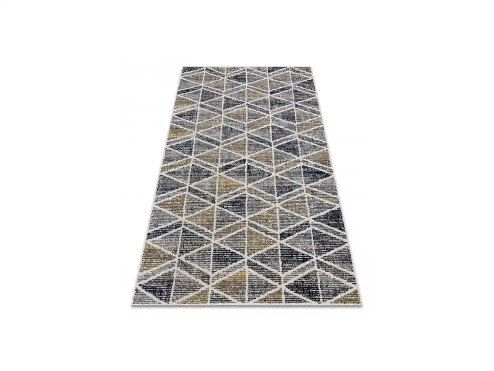 Moderní kusový koberec MUNDO D7891 outdoor geometrický 3D šedý béžový Finale Uitverkoop