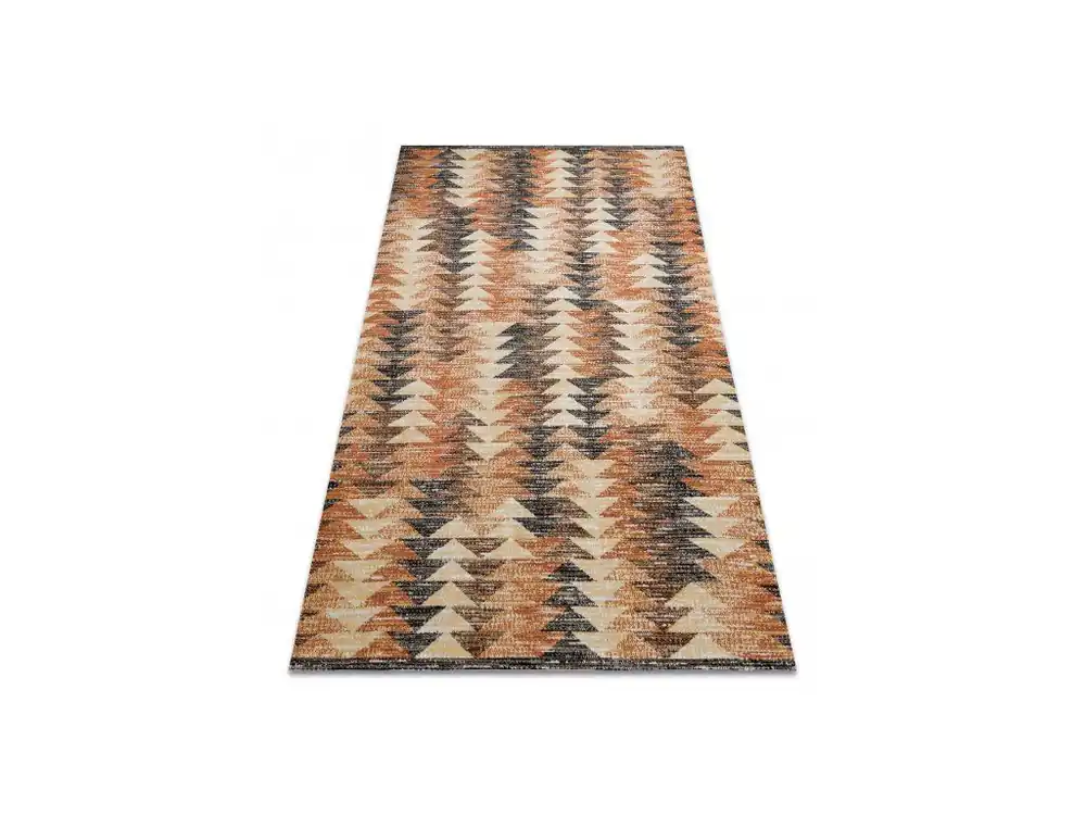 Nieuw Moderní kusový koberec MUNDO D5781 outdoor trojúhelníky 3D pomerančový béžový