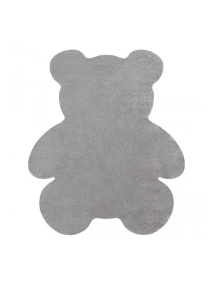 Kusový koberec SHAPE 3146 Medvídek protiskluzový vhodný k praní shaggy šedý Nejprodávanější
