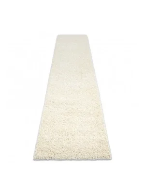 Koberec Běhoun jednobarevný SOFFI shaggy 5cm krémový Oblíbený
