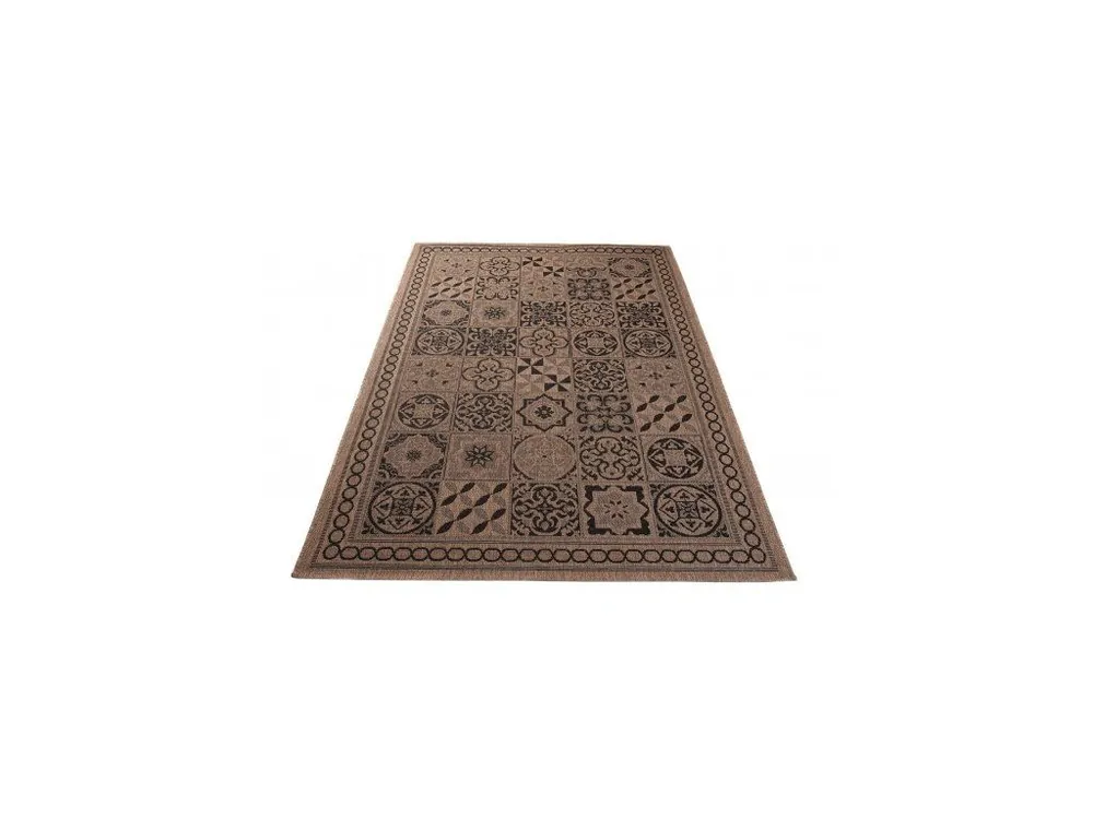 Nieuw Kusový koberec Sisal Floorlux 20369 Patchwork Coffee / Black