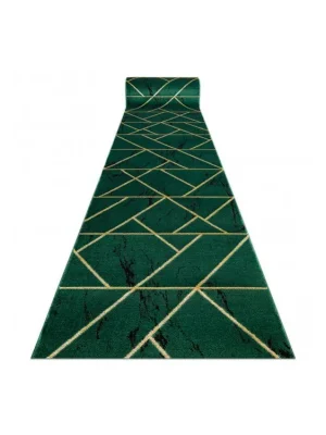 Běhoun EMERALD 1012 geometrický zelený zlatý Populair