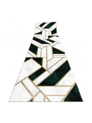 Běhoun EMERALD 1015 Geometrický moderní krémový zelený zlatý Odeslání Ihned