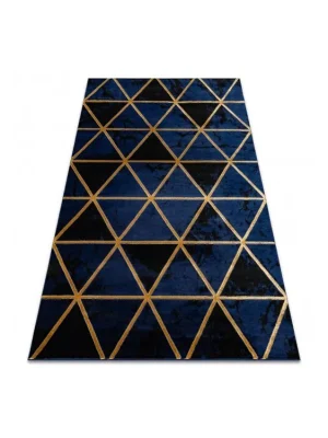 Finale Výprodej Kusový koberec EMERALD 1020 Luxusní geometrický moderní modrý zlatý