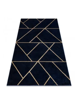 Objednat Nyní Kusový koberec EMERALD 1012 Luxusní geometrický moderní modrý zlatý