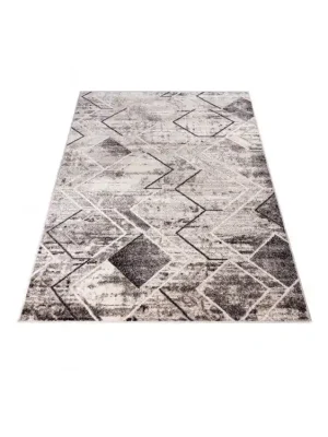 Kusový koberec PETRA 3039 1 244 Moderní Geometrický šedý béžový hnědý Odeslání Ihned