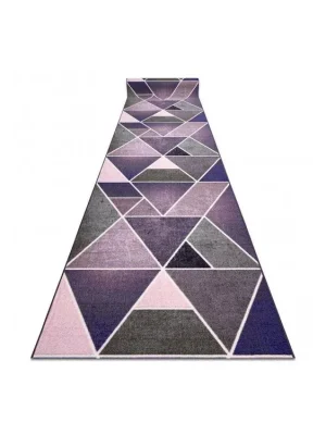 Běhoun pogumovaný TROJKATY geometrický fialový Premium