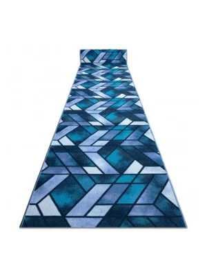 Lage Kosten Běhoun pogumovaný ROMBY geometrický modrý