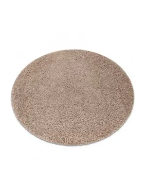 Must-Have Kulatý koberec jednobarevný SOFFI shaggy 5cm béžový