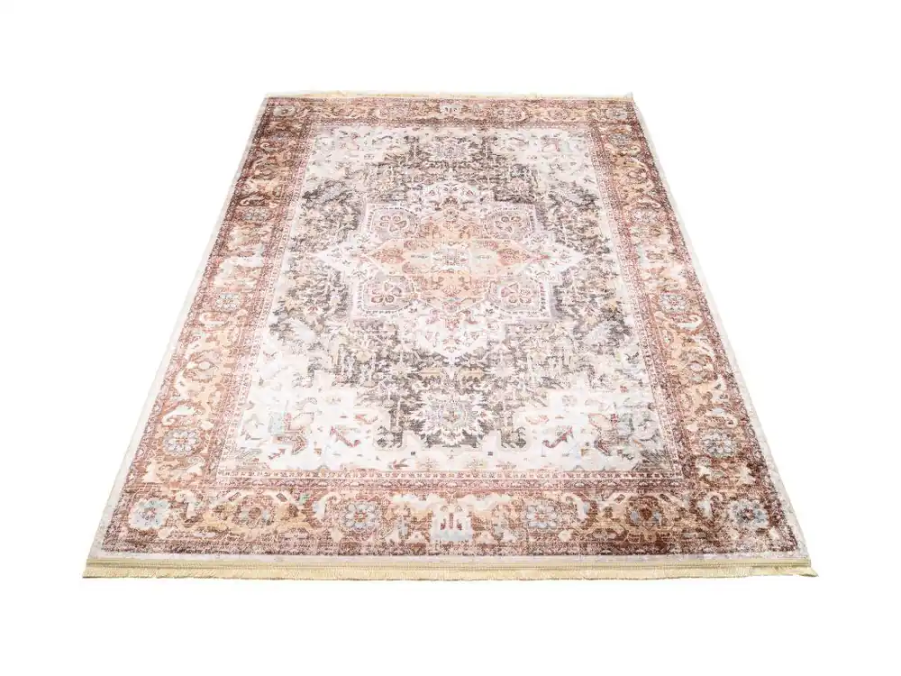 Shop Nu Kusový koberec pratelný VICTORIA 38951 Klasický pogumovaný krémový hnědý