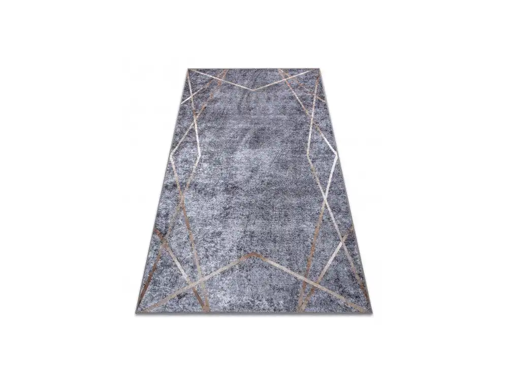 Speciale Aanbieding Kusový koberec pratelný MIRO 51233.809 Geometrický protiskluzový šedý