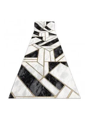 Běhoun EMERALD 1015 Geometrický moderní krémový černý zlatý Novinka