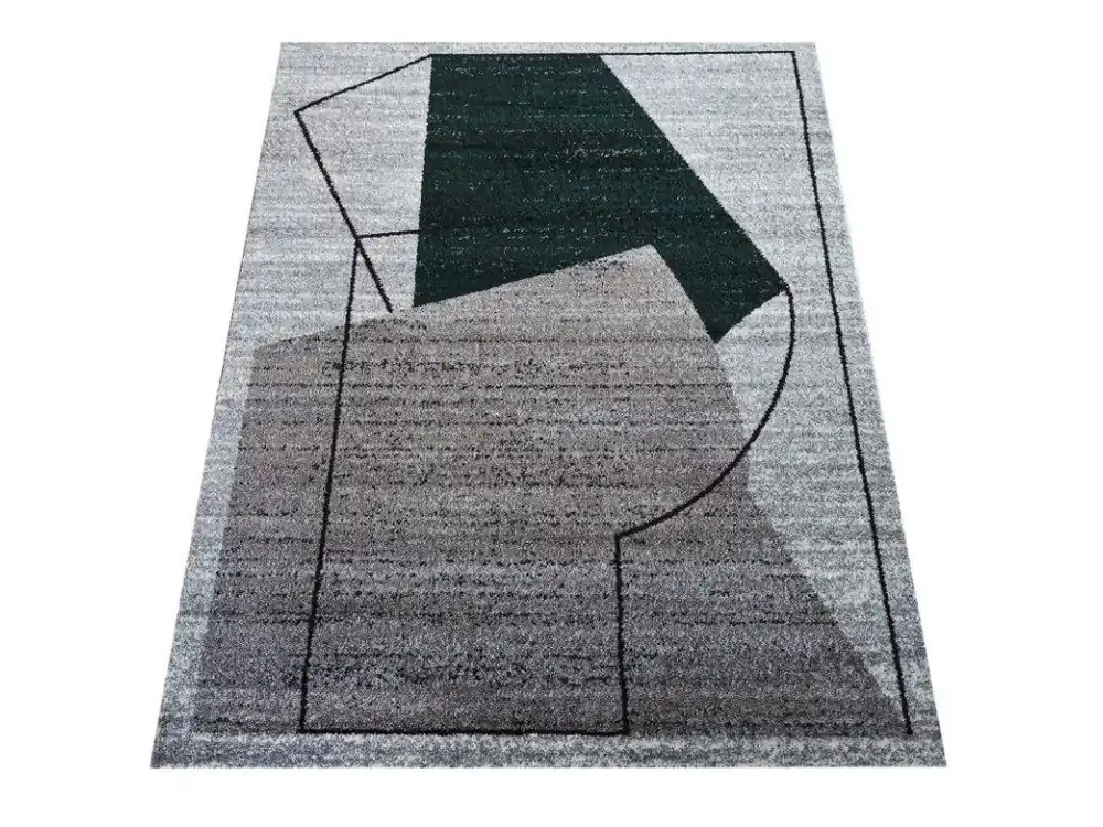 Beperkt Aanbod Kusový koberec moderní OTTO 06 Geometrický šedý zelený