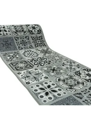 Běhoun Patchwork šedý pogumovaný Cenový Hit