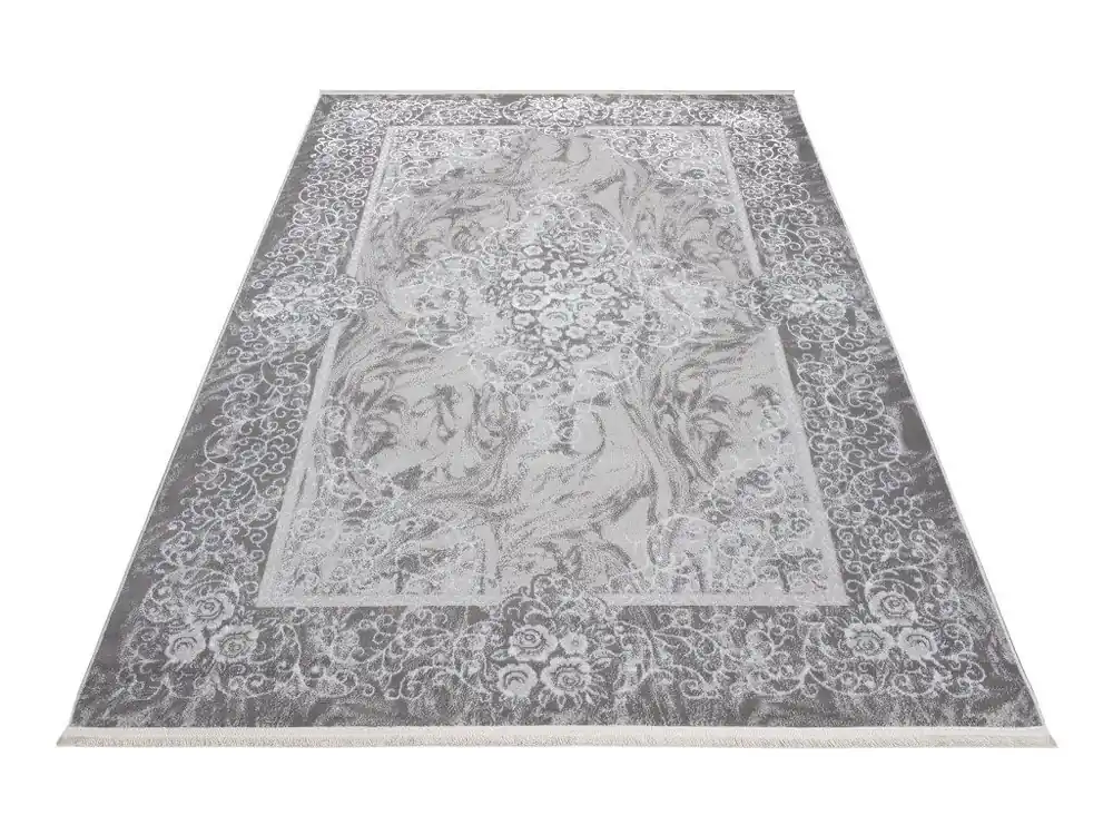 Speciale Aanbieding Kusový koberec klasický PALERMO E060A šedý bílý
