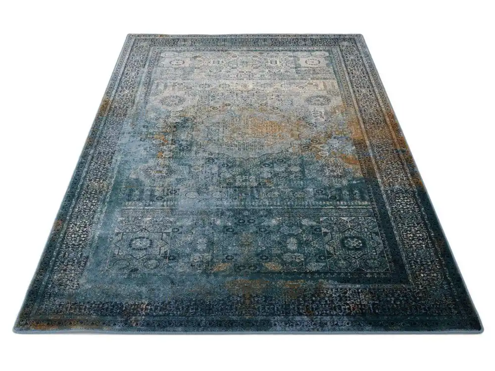 Kusový koberec vlněný Dywilan Omega Mamluk Dark Blue modrý Weekendaanbieding