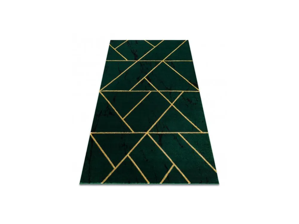 Kusový koberec EMERALD 1012 Luxusní geometrický zelený zlatý Gereduceerde Prijs