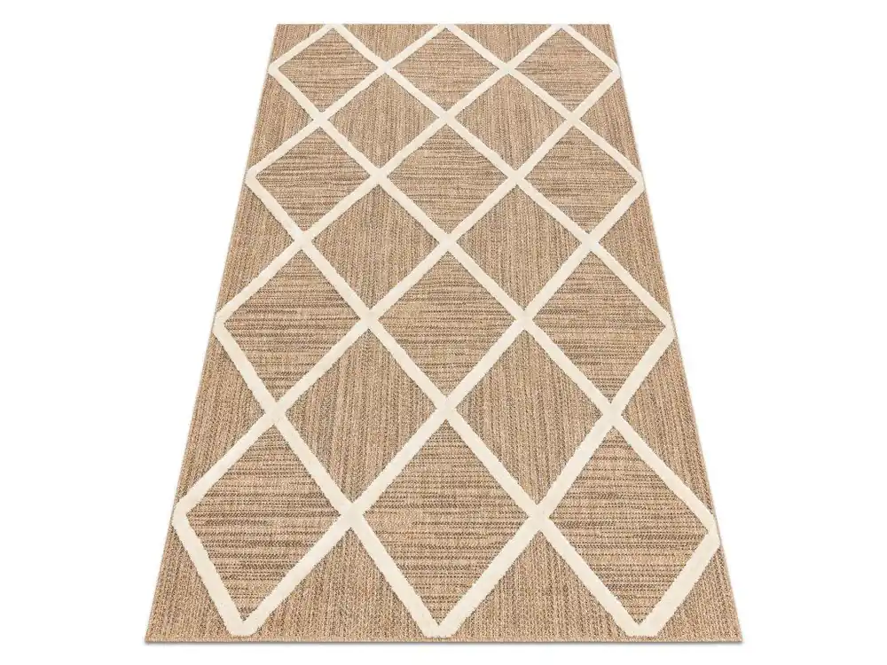 Exclusieve Aanbieding Kusový koberec Sisalový SPARK 0708A Geometrický béžový krémový