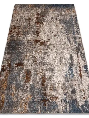 Dokud Zásoby Vydrží Vlněný kusový koberec NAIN Ornament 7700/51622 Abstraktní béžový modrý terakota