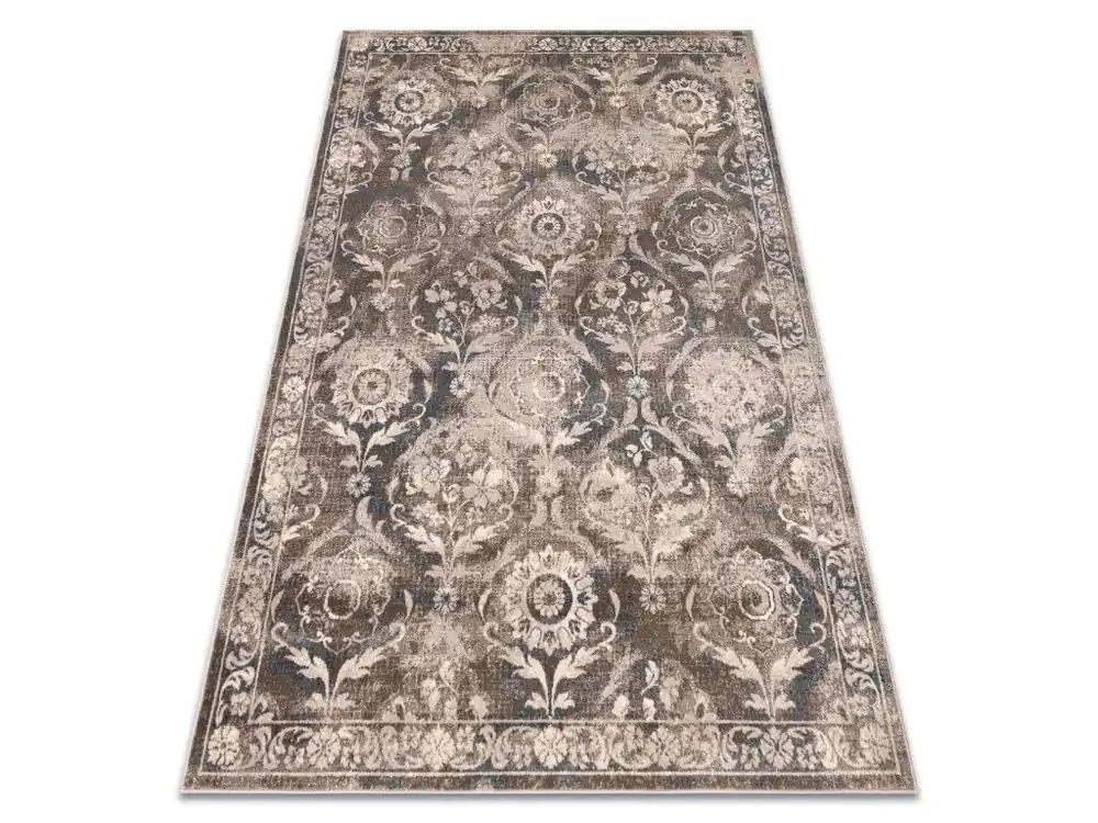 Vlněný kusový koberec NAIN 7601/51625 Klasický béžový modrý Speciale Aanbieding