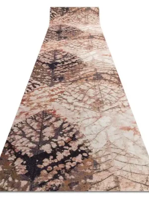Běhoun pogumovaný DIGITAL - LEAVES Listy béžový růžový Must-Have