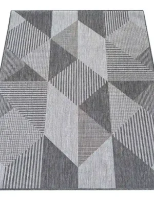 Kusový koberec sisalový oboustranný ZARA 16 geometrický šedý Ověřený