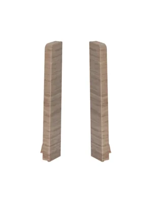 Bezpečná Platba Koncovka levá + pravá k liště - MASTERLINE 471 Světlé kafe - 80mm - 2 ks