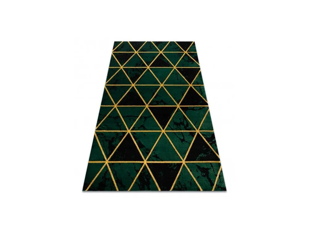 Kusový koberec EMERALD 1020 Luxusní geometrický zelený zlatý Kup Teď