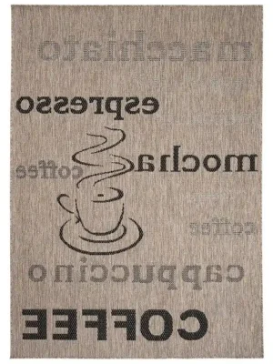 Kusový koberec Sisal MELISSA KF88A Kafe Popisy hnědý béžový Časově Omezené