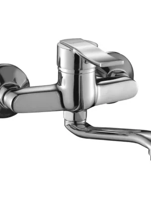 MADERA nástěnná kuchyňská baterie s pohyblivým výtokem chrom Cenově Výhodný