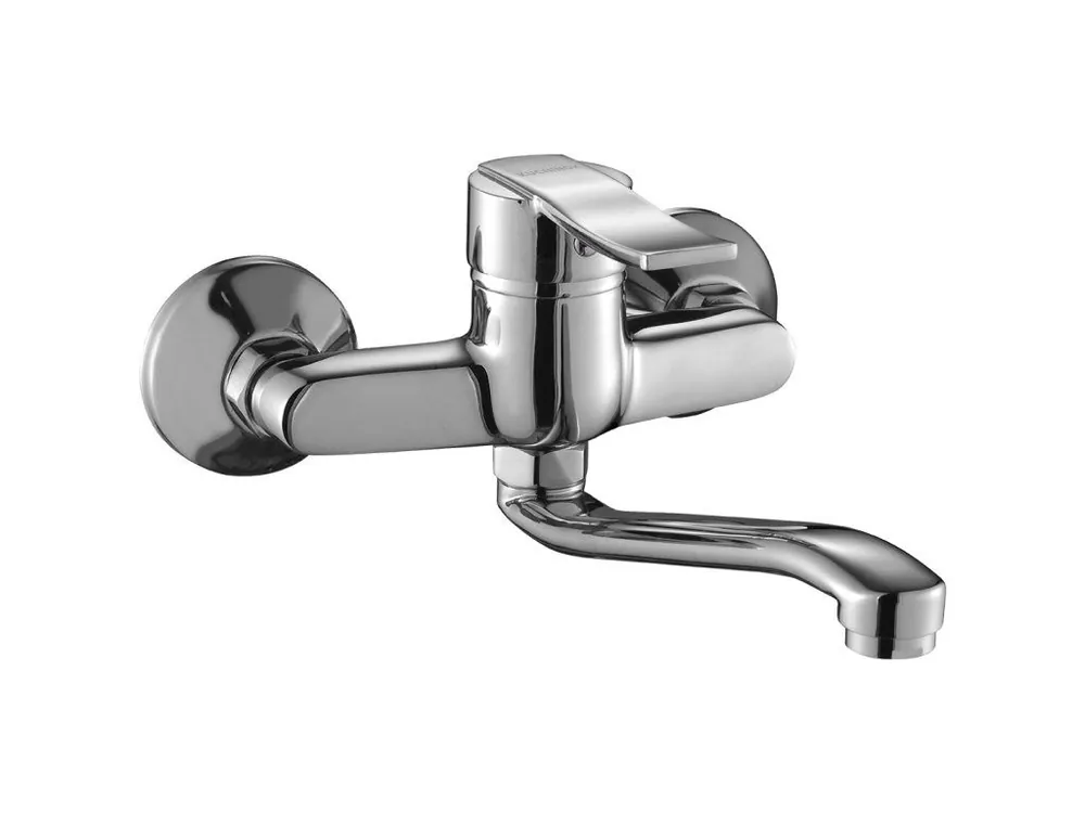 MADERA nástěnná kuchyňská baterie s pohyblivým výtokem chrom Betaalbaar