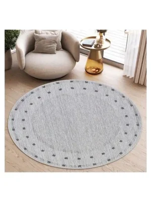 Premium Kulatý koberec Sisal MELISSA KE63A šedý