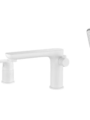 Oblíbený DIMA stojací vanová baterie - set bílá mat