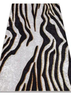 Horká Nabídka Kusový koberec pratelný MIRO 52002.807 Zebra protiskluzový krémový černý