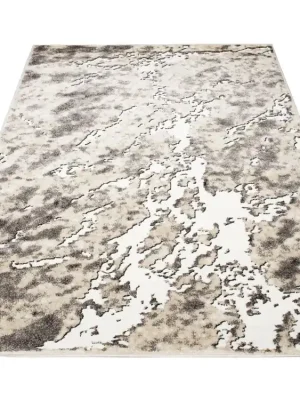 Kusový koberec BREEZE 31012 / 44945 Abstraktní šedý béžový krémový Zlevněný