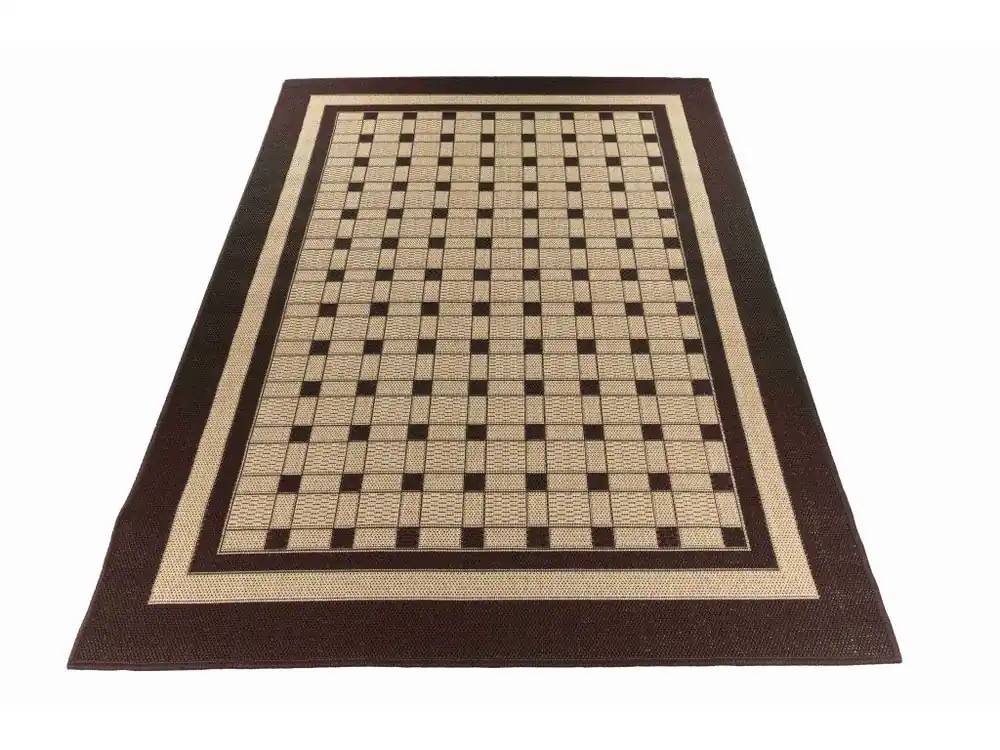 Koop Online Kusový koberec venkovní Sisal CORDA 1013 1 424 Geometrický béžový hnědý