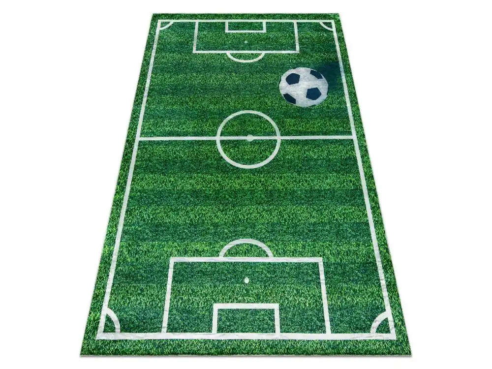 Sezónní Sleva Dětský kusový koberec vhodný k praní BAMBINO 51760 Fotbal kopačák zelený