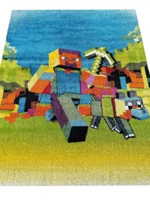 Dokud Zásoby Vydrží Dětský kusový koberec Mondo 105 Minecraft vícebarevný