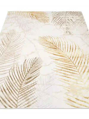 Aanbieding Kusový koberec GOLDEN NA37G Listy Moderní krémový