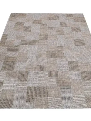 Kusový koberec Sisal MELISSA KM27A Kostky Geometrický šedý Ověřený