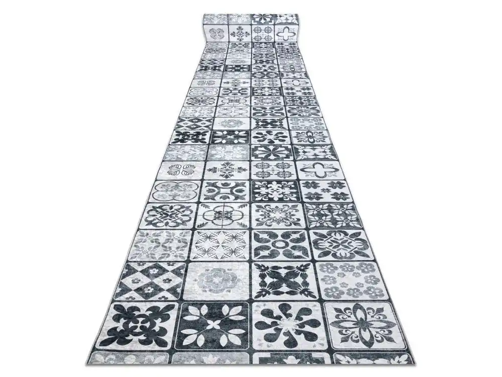 Weekendaanbieding Běhoun pogumovaný PRATELNÝ LOTUS AZULEJO 60970 Patchwork šedý