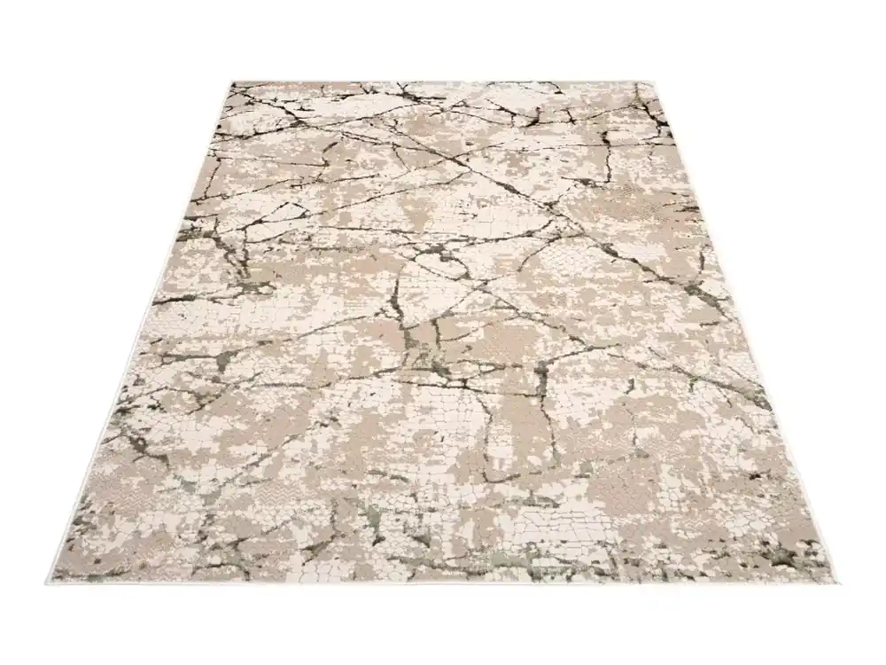 Nu Kopen Moderní kusový koberec PARMA NW01A Abstraktní Beton béžový zelený