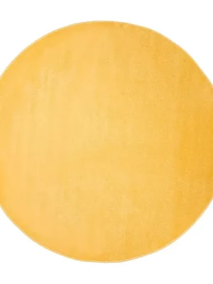Kulatý koberec jednobarevný MONO 6365A žlutý Zlevněný