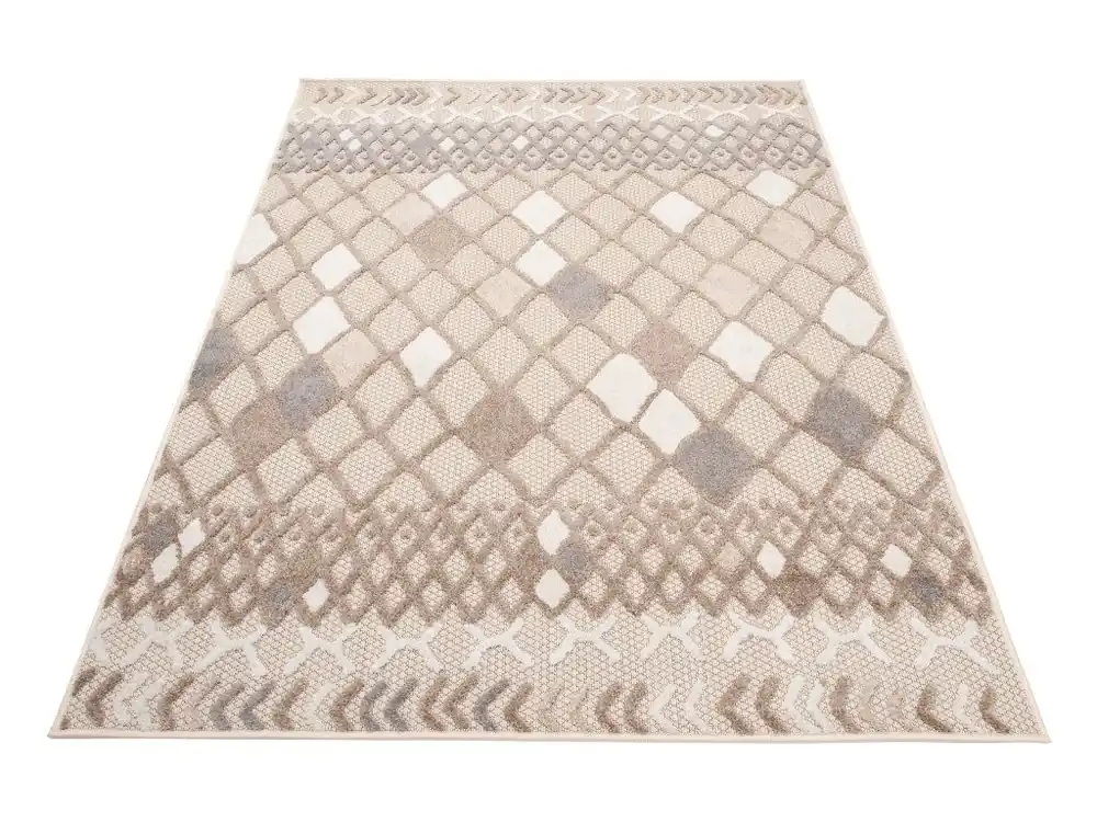 Beste Prijs Kusový sisalový koberec PATIO EC79D Geometrický krémový