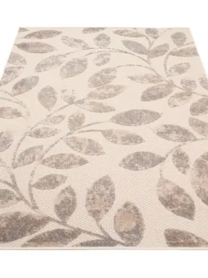 Premium Kusový sisalový koberec PATIO EC69D Listy krémový béžový