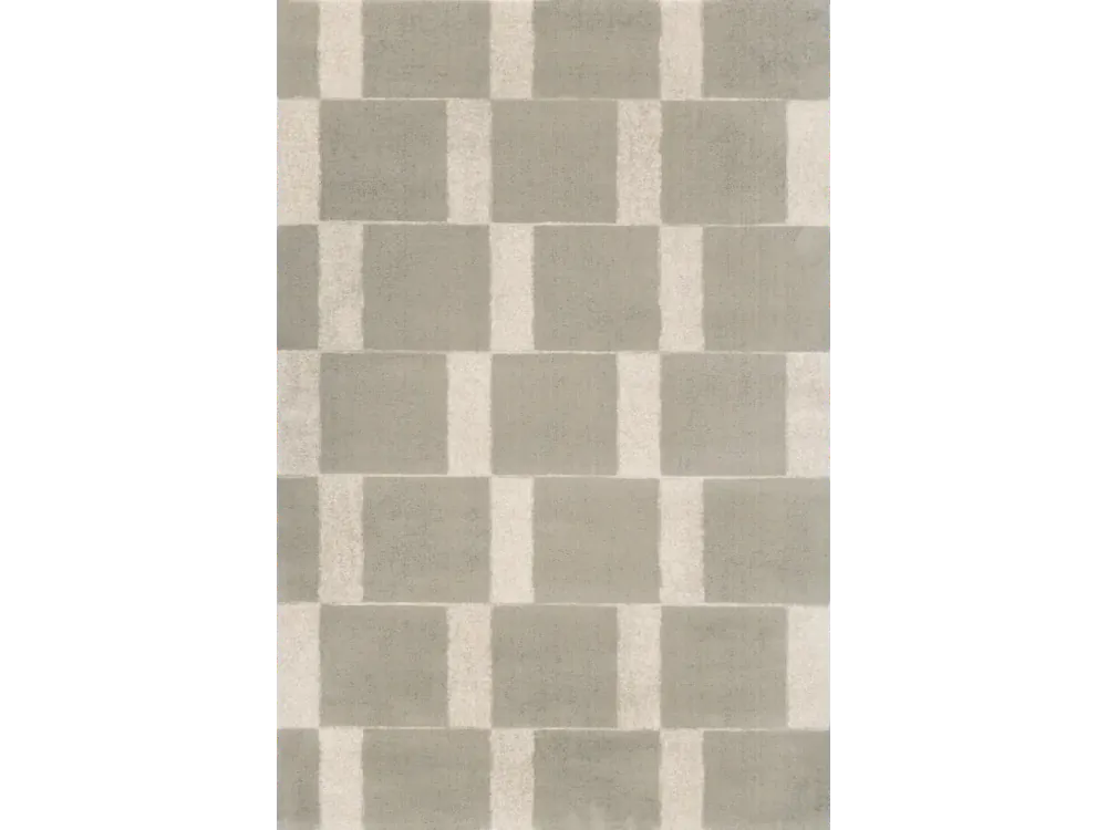 Direct Beschikbaar Koberec vlněný Agnella Agnus Pavement Geometrický šedý béžový