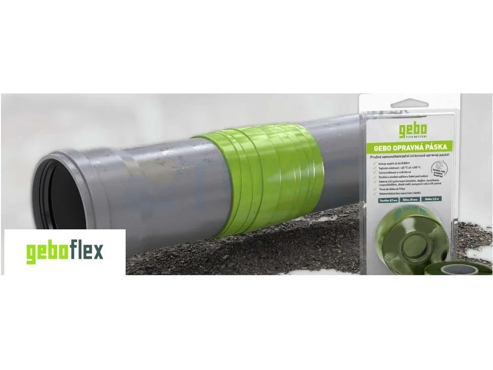Veilige Betaling Gebo Flex páska opravná silikonová 25x0,7mm zelená 3,5m