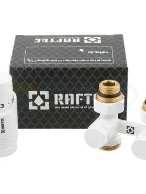 Sada radiátorová Raftec H-přímá (V+H) bílá 1/2" x 3/4" Nieuw