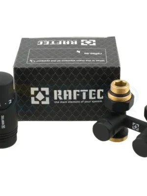 Sada radiátorová Raftec H-přímá (V+H) černá 1/2" x 3/4" Superprijs